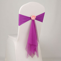 Nouvelle arrivée Hôtel Banquet Décoratif Spandex Bow Chaise Ceintures pour mariage Belle Chaise Élastique Ceintures