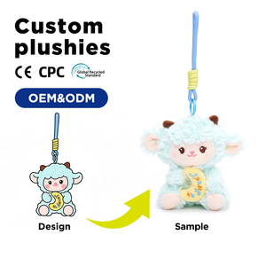 Porte-clés en peluche alpaga, taille personnalisée, cadeau pour enfants, vente en gros et dropshipping, porte-clés en peluche certifié sans danger pour les enfants - Product Image 4