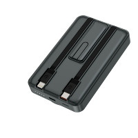 Batterie externe 2 en 1 18W 10000mAh à charge rapide, entrée Type-C, chargeur sans fil magnétique 15W pour téléphones, montres, écouteurs