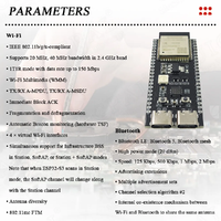 Carte de développement Esp32-s3-devkitc-1 avec module Wi-Fi 2.4G et Bluetooth pour Arduino, 8 Mo de PSRAM, 16 Mo de Flash N16R8, 44 broches, CP2102 Type-C, Esp32 S3