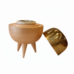 Cadeau du Ramadan, brûleur à bakhoor en bois religieux, couleur marron, design antique moderne, support de brûleur à usage multiple - Product Image 1