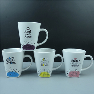 Tazza da caffè in ceramica bianca da 11oz (300 <span class=keywords><strong>ml</strong></span>) con stampa serigrafica, bellissima tazza in ceramica per tè, piccola tazza da latte, tazza da tè. - Product Image 1
