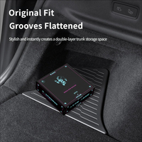 Accessoires de rangement modifiés pour Tesla Model Y 2025, boîte de rangement latérale gauche et droite du coffre arrière, bac étanche en TPE avec couvercle
