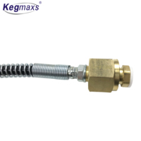 Tuyau de pression CO2 Kegmaxs avec test W21.8 * 1/14 "Distributeur de bière Homebrew Corny Keg Goutte à goutte Keg Nettoyage Keg Malt Mill Ball Lock Keg