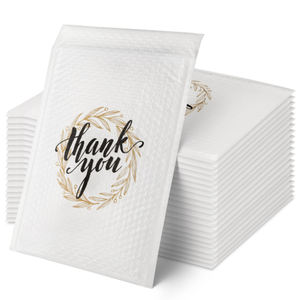 Custom Padded Bubble Mailers Silver Holographic Mailing Bags Biodegradable <b>Packaging</b> - Product Image 1