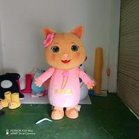 Costume de mascottes de bon augure de chats de dessin animé de marche personnalisé activités de fête personnages d'animaux de dessin animé de jeu de rôle