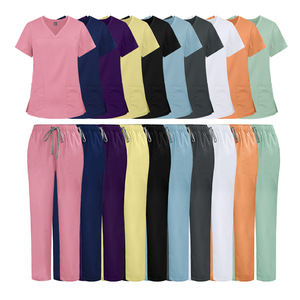 Confortable hôpital Medic haut à manches courtes pantalon droit doux gommages costumes Stretch Slim Fit infirmière hôpital uniforme pour les femmes - Product Image 5