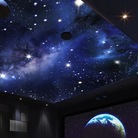 Plafond acoustique suspendu Étoile Impression numérique Plafond en polyester Panneau acoustique en fibre PET Panneau acoustique pour mur et plafond