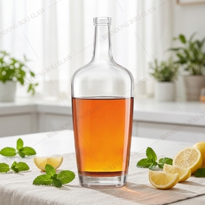 Botellas de Licor de Vidrio Vacías Personalizadas de China - Tapón de Corcho Serigrafiado para Whisky, <span class=keywords><strong>Vodka</strong></span>, Tequila, Ron y Otras Bebidas - Product Image 1