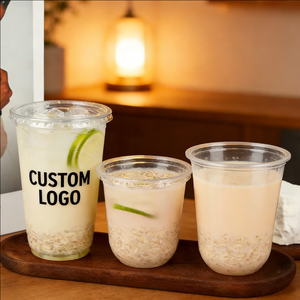 Gobelets à bulles en plastique transparent jetables en PP à paroi simple, diamètre 90 mm, 300 ml, 500 ml, gobelets à thé au lait - Product Image 2