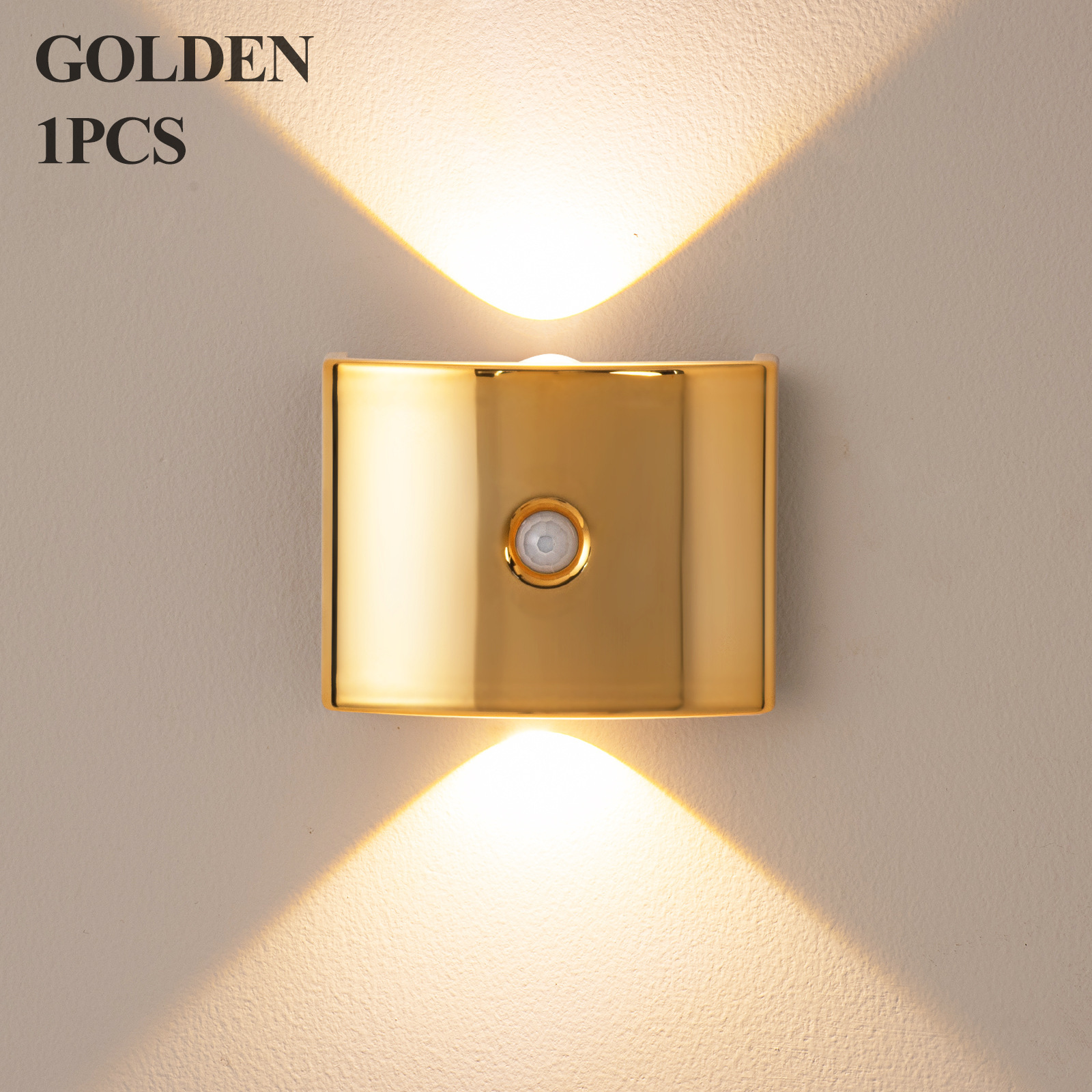 Marco dorado de tres luces.