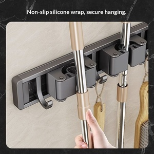 <span class=keywords><strong>Support</strong></span> <span class=keywords><strong>mural</strong></span> simple en plastique sans perçage pour balai et serpillière, idéal pour rangement d'<span class=keywords><strong>outils</strong></span> et salle de bain – Fournisseur fabricant - Product Image 4