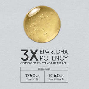 น้ำมันปลาโอเมก้า 3 แบบซอฟเจล 3 เท่าความเข้มข้น 2000 มก. น้ำมันปลาโอเมก้า 3 บริสุทธิ์ 1000 มก. ดีเอชเอ อีพีเอ น้ำมันปลาโอเมก้า 3 แบบซอฟเจลแคปซูล - Product Image 4