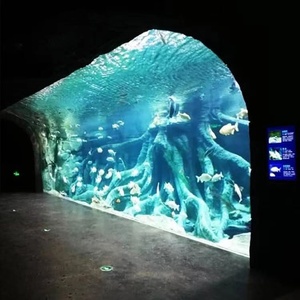 Kits d'aquarium compacts en résine aquariums carrés et cylindriques avec pompes lumières et accessoires ensembles de boîtes faciles à assembler - Product Image 1