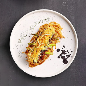 Assiette de plat principal empilable de style mexicain allant au four Assiettes à steak de restaurant pour blogueurs et photographes culinaires - Product Image 1