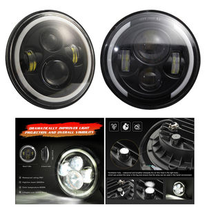 Faro delantero LED redondo para motocicleta <span class=keywords><strong>Lada</strong></span> Niva <span class=keywords><strong>Urban</strong></span>, 7 pulgadas, ojos angulares, 12V, 24V, señal de giro, <span class=keywords><strong>4x4</strong></span> - Product Image 3