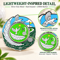 Marqueur de balle de golf magnétique personnalisé avec logo, forme irrégulière et marqueur central détachable pour cadeaux de golf