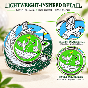 Marqueur de balle de golf magnétique personnalisé avec logo, forme irrégulière et marqueur central détachable pour cadeaux de golf - Product Image 3
