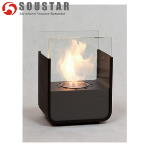 Soustar nuevo diseño interior blanco acero vidrio <span class=keywords><strong>chimenea</strong></span> sin control remoto quemadores de <span class=keywords><strong>alcohol</strong></span> - Product Image 3
