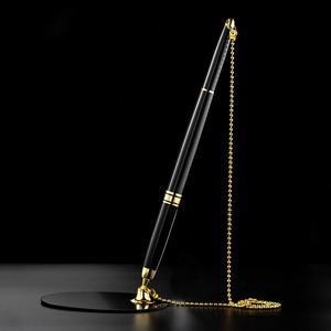 Stylo haut de gamme en métal avec chaîne, pour bureau, signature, comptoir, publicité, coffret cadeau - Product Image 1