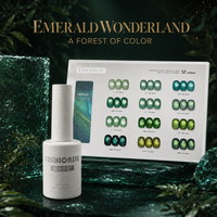 BelloGel Emerald Wonderland – Kit de vernis gel UV magnétique effet œil de chat 12 couleurs 10 ml – Non toxique, longue tenue, usage professionnel