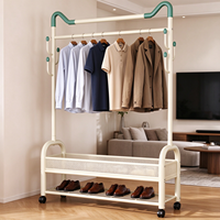 Séchoir à linge extérieur mobile, double niveau, en acier au carbone extra épais, détachable, robuste, moderne, peu encombrant et écologique
