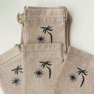 OEM Wholesale Cheap Biodegradable Jute <b>Pouch</b> Bag Custom Logo Print Small Jute Storage Bag Jute Bag With <b>Drawstring</b> - Product Image 2