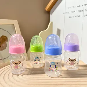 Babyflasche botol susu bayi 60ml, botol susu bayi merek cantik dengan puting silikon Pp