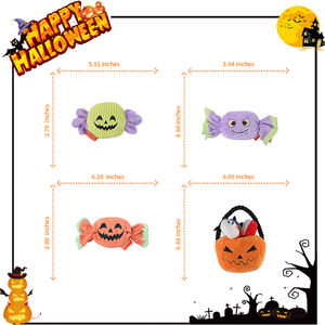 D KING ที่กําหนดเองฮาโลวีนยัดตุ๊กตาน่ารักขนมหวานของเล่นสุนัขส่งเสียงดังเอี้ย - Product Image 5