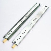 Glissières de tiroir télescopiques robustes 53 mm 100 kg 220 lb avec système de verrouillage intégré, extension complète à 3 volets, roulement à billes pour garage et armoire de voiture