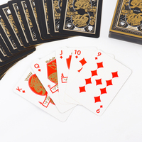 Cartes à jouer personnalisées avec logo en feuille d'or, cartes de poker