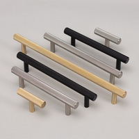 Poignée de tiroir moderne nordique de luxe léger en cuivre pur, noire, à double trou, moletée en laiton, pour armoire, meubles, cuisine, chambre