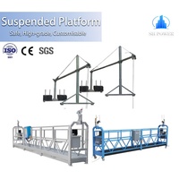 Plataforma Suspendida de Construcción ZLP800 ZLP1000 de Acero Galvanizado en Caliente y Aluminio Pintado
