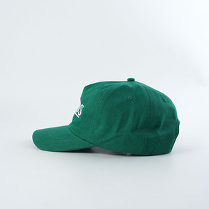 Gorras de 5 Paneles con Visera Ligeramente Curvada, Estilo Desestructurado, de Algodón, con Logotipo Bordado, Gorras de Papá, Color Verde, Gorras Desestructuradas - Product Image 3