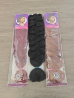 Prix d'usine Extensions de cheveux tressés Jumbo 82 pouces 230g en gros, texture Yaki, cheveux synthétiques pour crochet