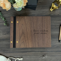 Livre d'or de mariage personnalisé en bois contreplaqué pour les mariés, avec impression sur mesure pour la cérémonie