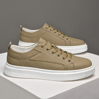 Haute qualité première couche peau de vache mode chaussures de sport baskets de course décontractées avec semelle intérieure en maille respirante PU léger élégant