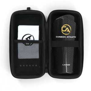 Étui rigide portable en EVA noir personnalisé en fibre de carbone pour protège-tibias, protection efficace - Product Image 2