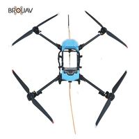 BROUAV Nouveau drone de livraison et de nettoyage intelligent à commande à distance à double usage avec panneau solaire 55 kg de charge utile élevée Nettoyage haute pression
