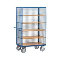 Conteneur à roulettes en acier galvanisé au zinc robuste, design pliable, capacité de 300 kg, roues de 4/5 pouces - Personnalisable pour entrepôt