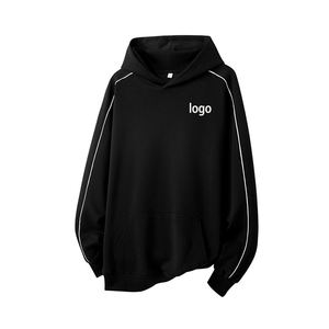 Sweat-shirt à capuche unisexe tendance en coton color block, nouveau, respirant, pour l'automne, ample, sweat-shirt à capuche lourd - Product Image 6