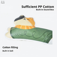 Jouet pour chat en forme de chat en papier Dupont, résistant aux morsures, avec clochette et herbe à chat, rembourrage en coton PP doux, coussin de jeu pour chaton