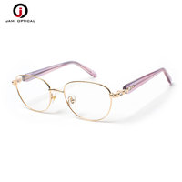 Monturas de Gafas Ovaladas Premium para Mujer al por Mayor, Monturas Ópticas de Metal Ligeras, Gafas Modernas en Stock