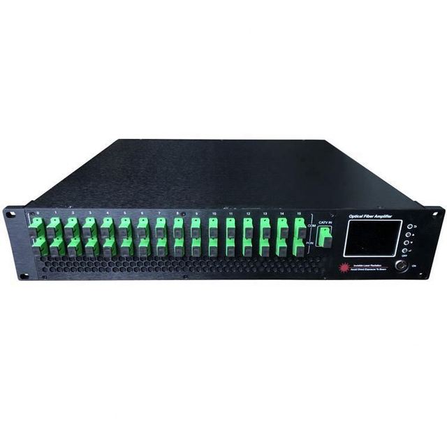 32 Ports PON CATV EDFA Optical Fiber Amplifier with 1530- 1560nm WDM PON FTTH Network Signal Booster System