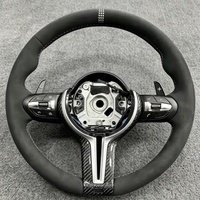 Volant en Suède Complet Style CS avec Garniture Carbone pour BMW F10 F20 F22 F30 F82 F85 F90 F31 M2 F87 M3 F80 M4 X5 F15 E70 E90