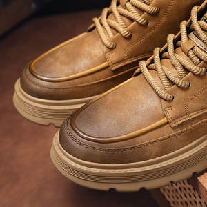 Best-selling Unisex Winter Warm Comfortable Ankle & Bootie Genuine Leather <b>Waterproof</b> Cloth Casual <b>Work</b> <b>Boots</b> with Plush Midsole - Product Image 2