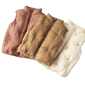 Gilet à la mode pour filles et garçons, vêtement d'extérieur épais et chaud <span class=keywords><strong>sans</strong></span> manches, broderie imprimée, vêtements pour bébé, gilet en duvet pour enfant - Product Image 1