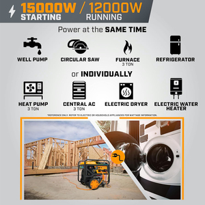 OEM 12000W 42L 12KW Tri <b>Gas</b> Natural Gasoline Portable <b>Generator</b> With 4stroke Air Cooled HSAMZ-Tri Fuel Lng Lpg Gasoline - Product Image 4