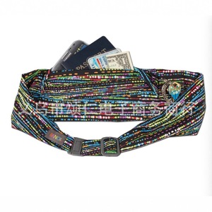 BANDI Riñonera con patrón multicolor de poliéster y licra, accesorio de almacenamiento informal para viajes - Product Image 1
