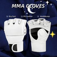 Gants professionnels de MMA, de boxe et de Muay Thai pour adultes et enfants, demi-doigts, en cuir PU épais, sacs de frappe pour l'entraînement au Sanda